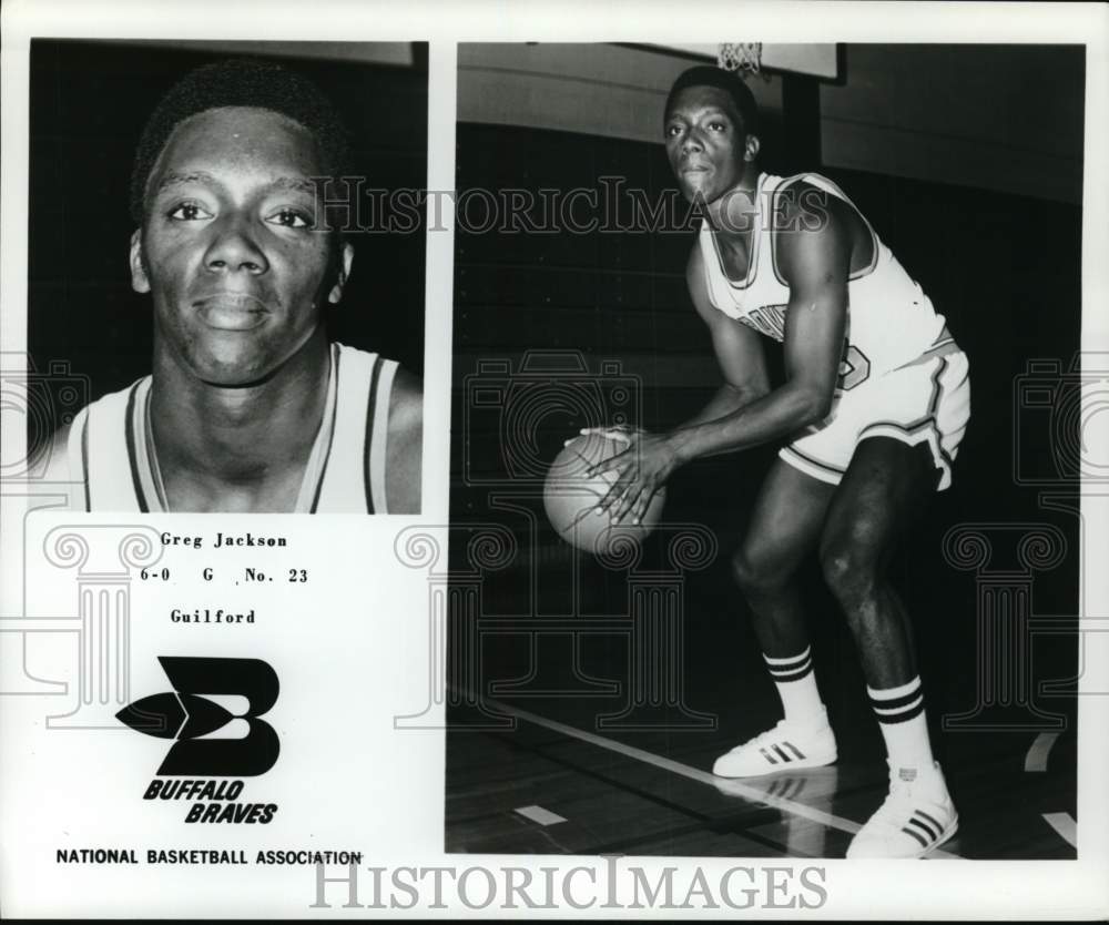 1976 Press Photo Buffalo Braves basketball player Greg Jackson, Guilford, CT- Historic Images