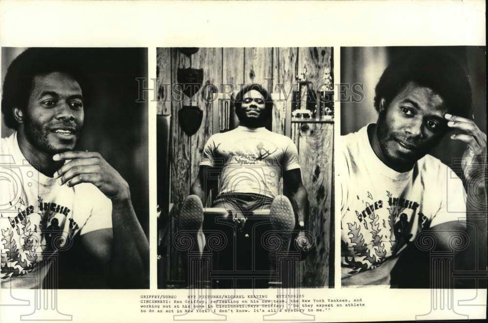 1982 Press Photo New York Yankees Ken Griffey at home, baseball, Cincinnati, OH- Historic Images