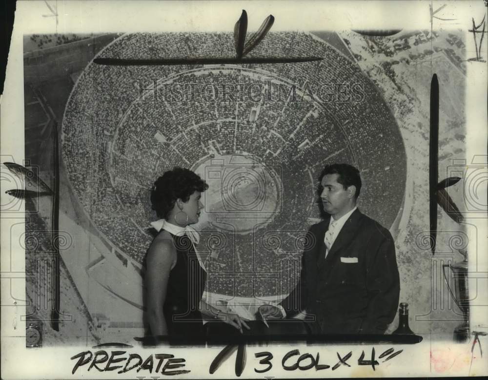 1953 Press Photo Actress Betty Ford & bullfighting trainer Alfonso Gaona- Historic Images