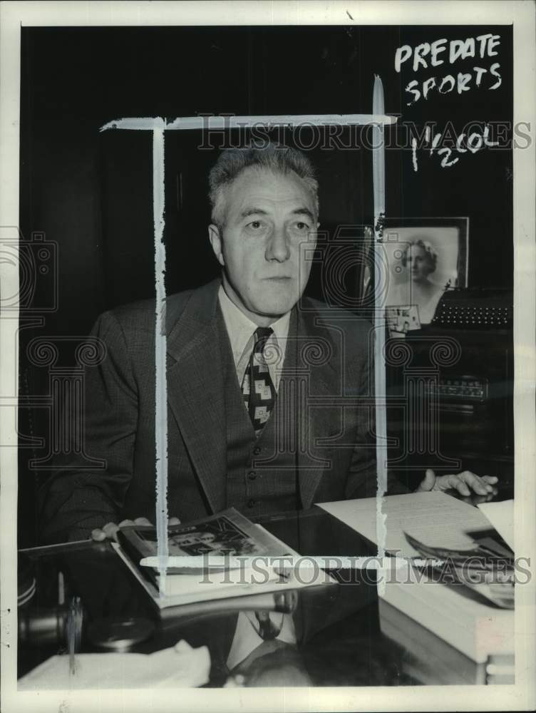 1954 Press Photo Commissioner Ford Frick, baseball - pis07374- Historic Images
