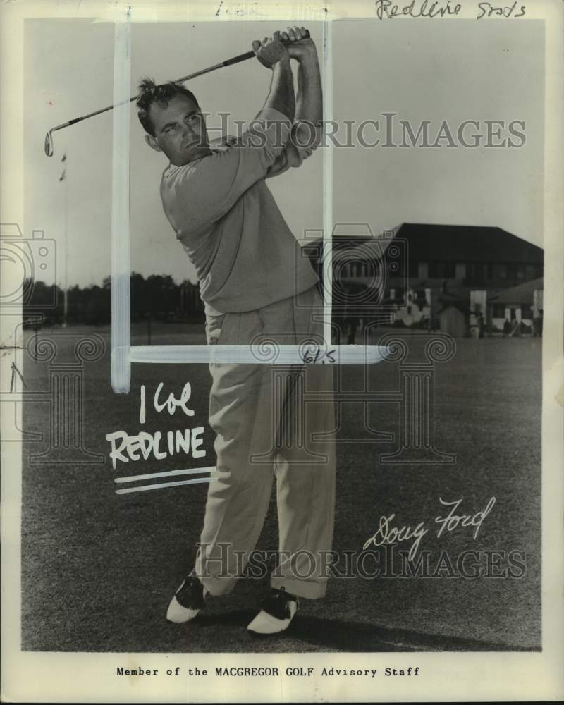 1961 Press Photo Doug Ford, member of the MacGregor Golf Advisory Staff- Historic Images