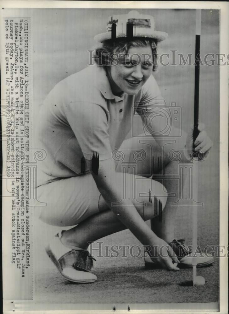 1960 Press Photo JoAnne Gunderson, Trans-Mississippi golf tournament, Ohio- Historic Images
