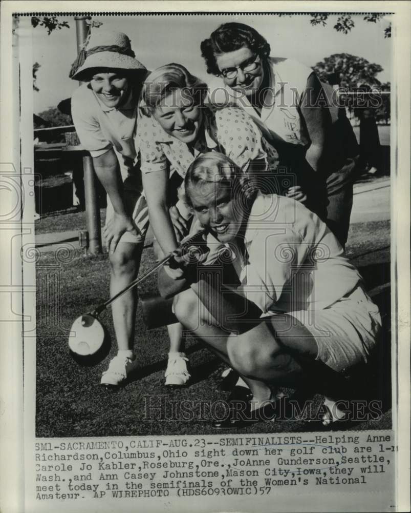1957 Press Photo Semi-finalists of the Women&#39;s National Amateur, Sacramento, CA- Historic Images
