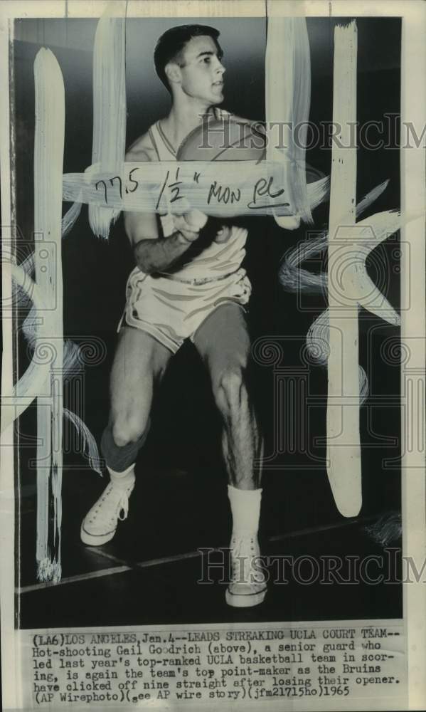 1965 Press Photo UCLA Bruins basketball player Gail Goodrich, Los Angeles, CA- Historic Images