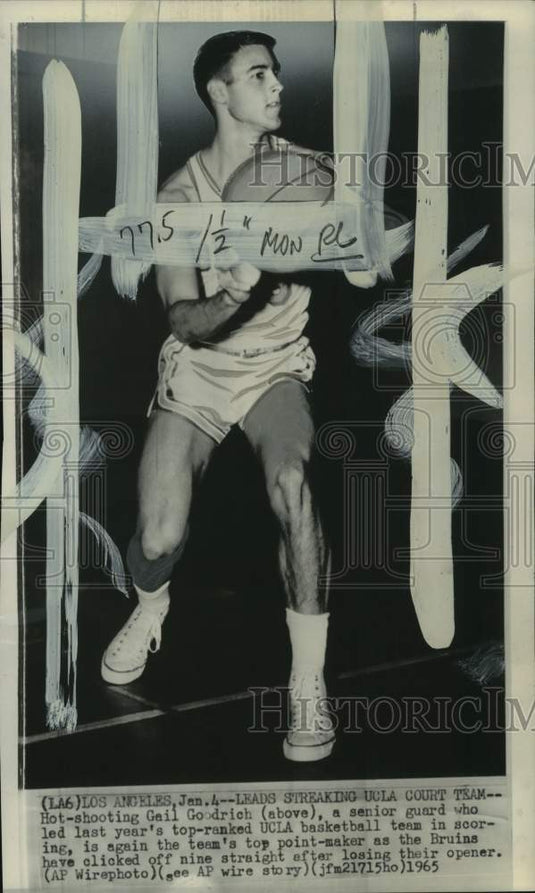 1965 Press Photo UCLA Bruins basketball player Gail Goodrich, Los Angeles, CA- Historic Images