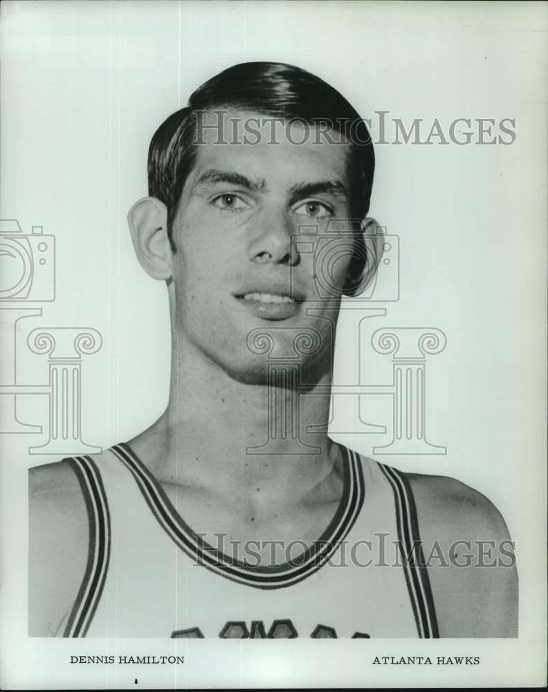 1968 Press Photo Basketball player Dennis Hamilton, Atlanta Hawks - pis07842- Historic Images