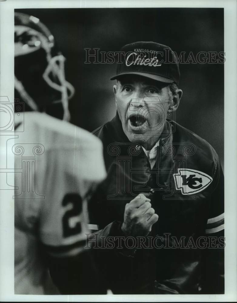 1986 Press Photo Kansas City Chiefs' head coach Frank Gansz - pis07881- Historic Images