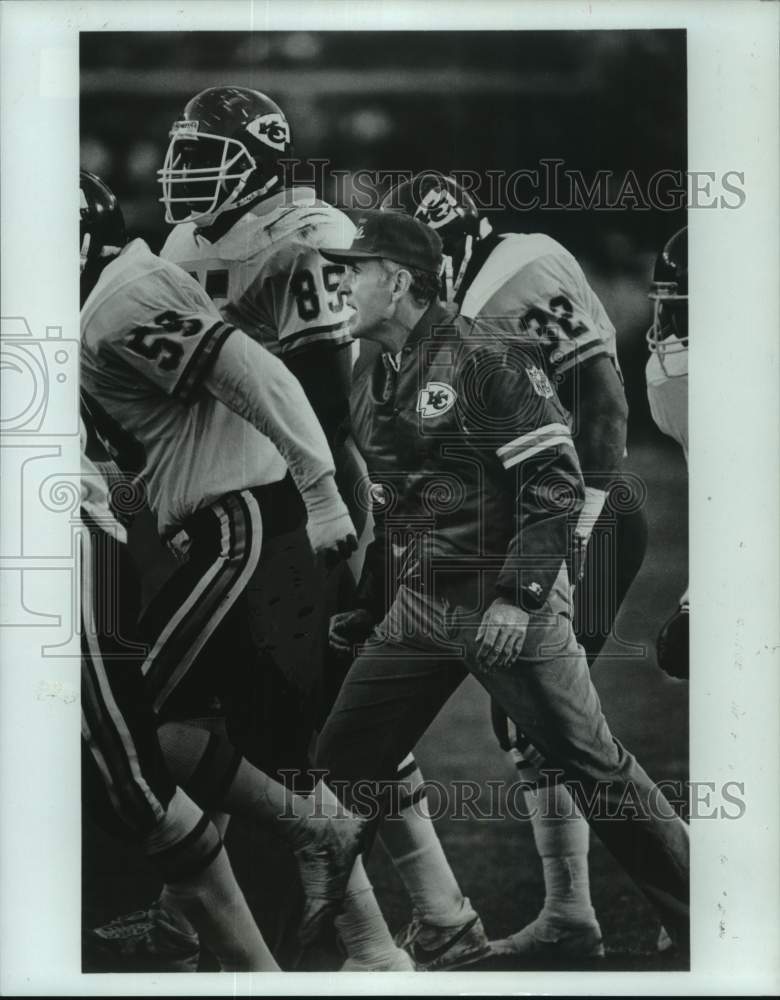 1986 Press Photo Kansas City Chiefs' head coach Frank Gansz - pis07882- Historic Images