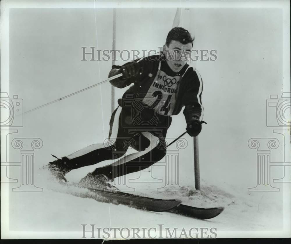 1968 Press Photo United States Olympic skier Jimmy Heuga - pis08082- Historic Images