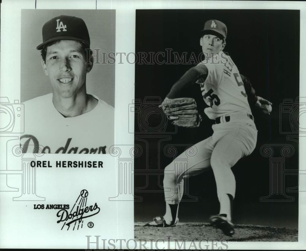 1985 Press Photo Los Angeles Dodgers&#39; baseball player Orel Hershiser - pis08083- Historic Images