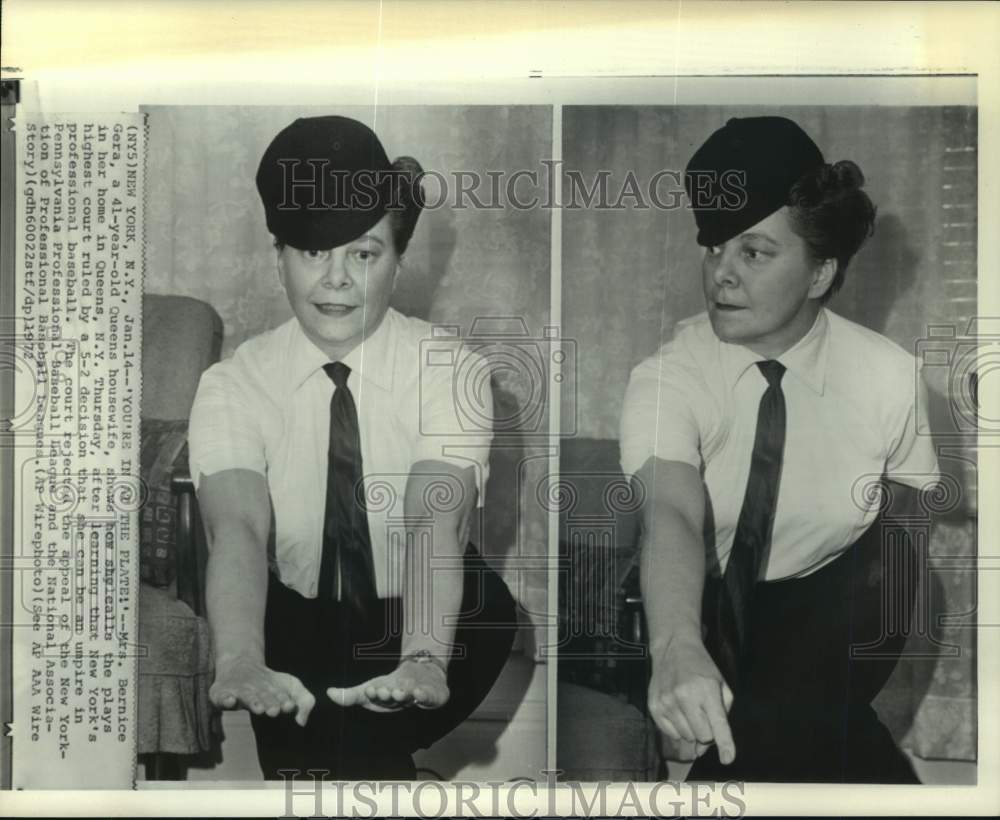 1972 Press Photo Baseball umpire Mrs. Bernice Gera, New York - pis08246- Historic Images