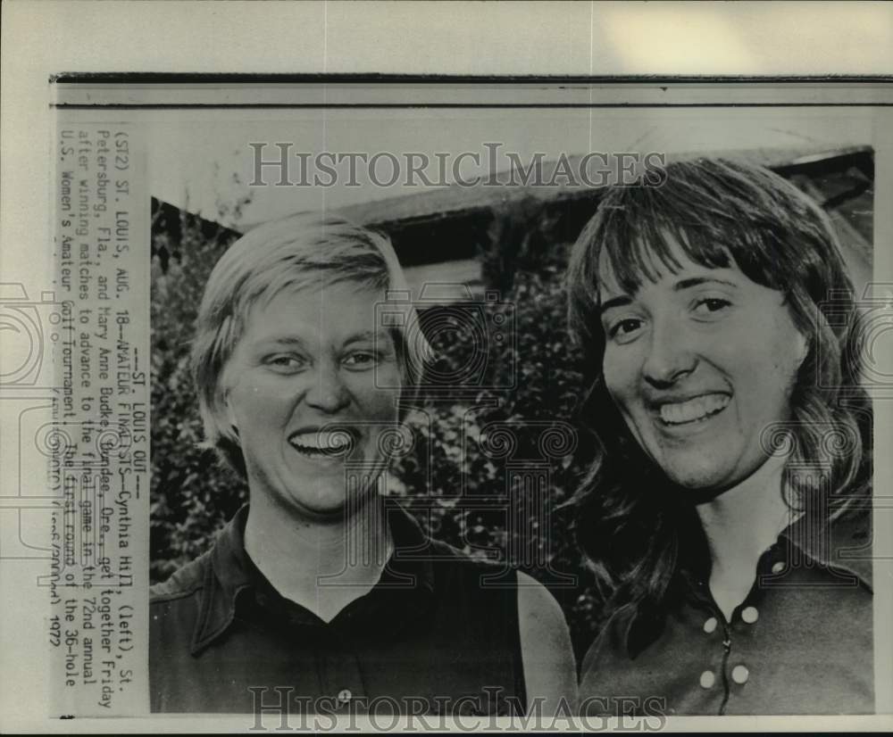 1972 Press Photo Ladies&#39; Golf Amateur Finalists Cynthia Hill And Mary Anne Budke- Historic Images