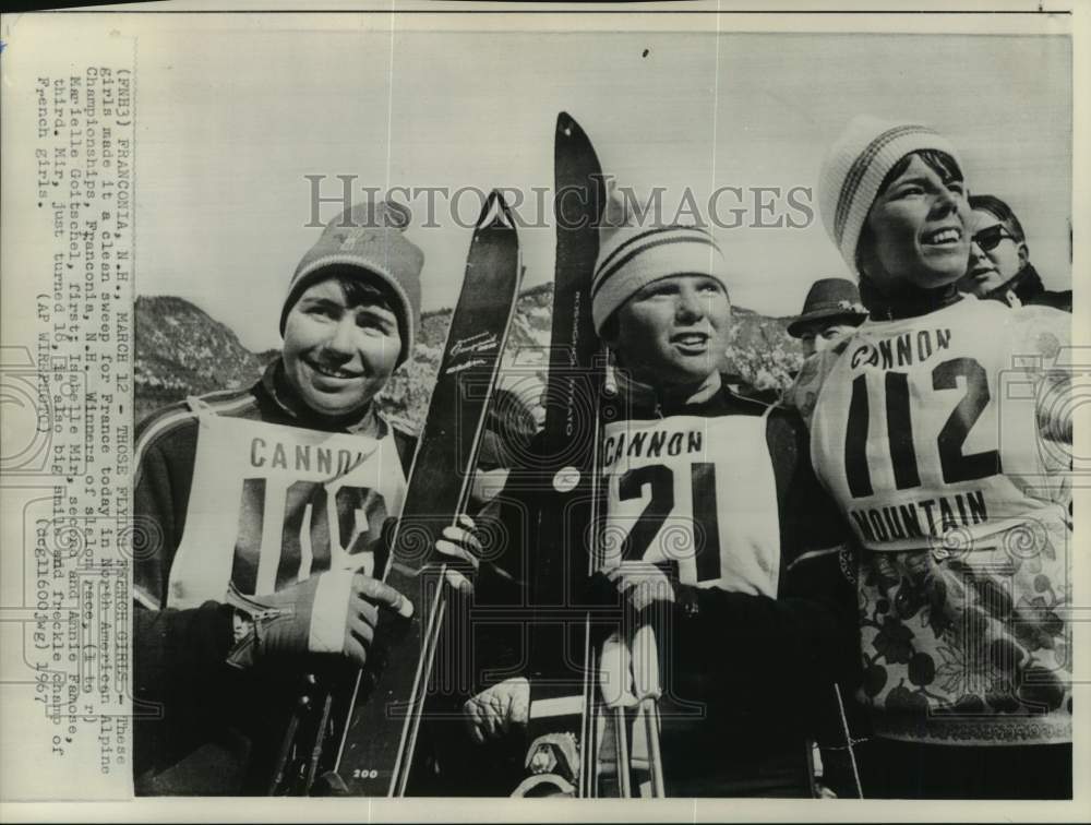 1967 Press Photo North American Alpine Ski Championship winners, Franconia- Historic Images