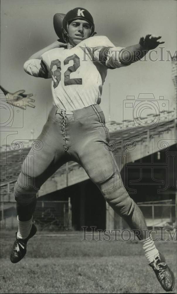 1950 Press Photo Football Player quarterback Frank Hooper - pis08336- Historic Images