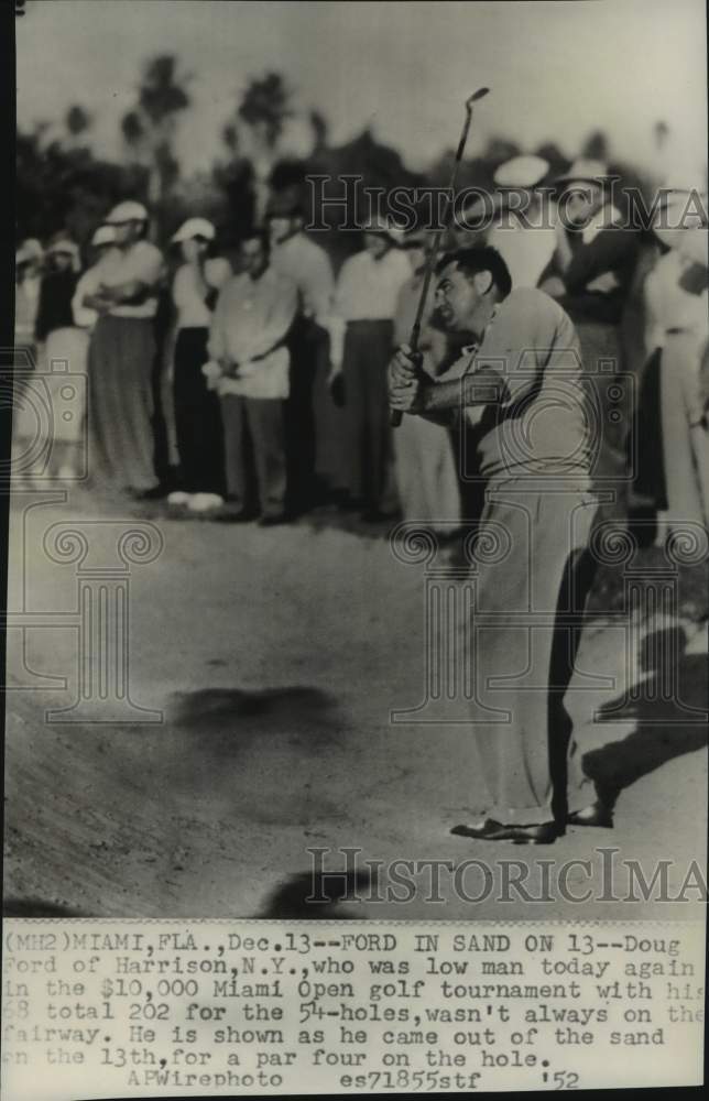 1952 Press Photo Doug Ford, Miami Open golf tournament, Florida - pis08429- Historic Images