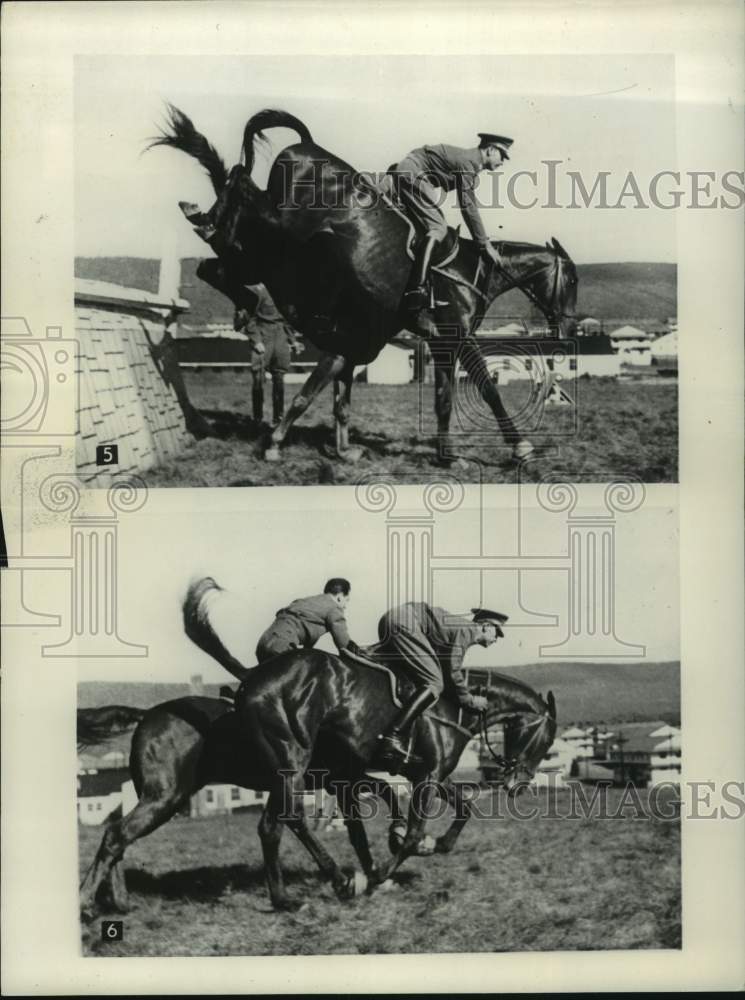 Press Photo Captain Ricardo Echeverria during horse racing - pis08583- Historic Images