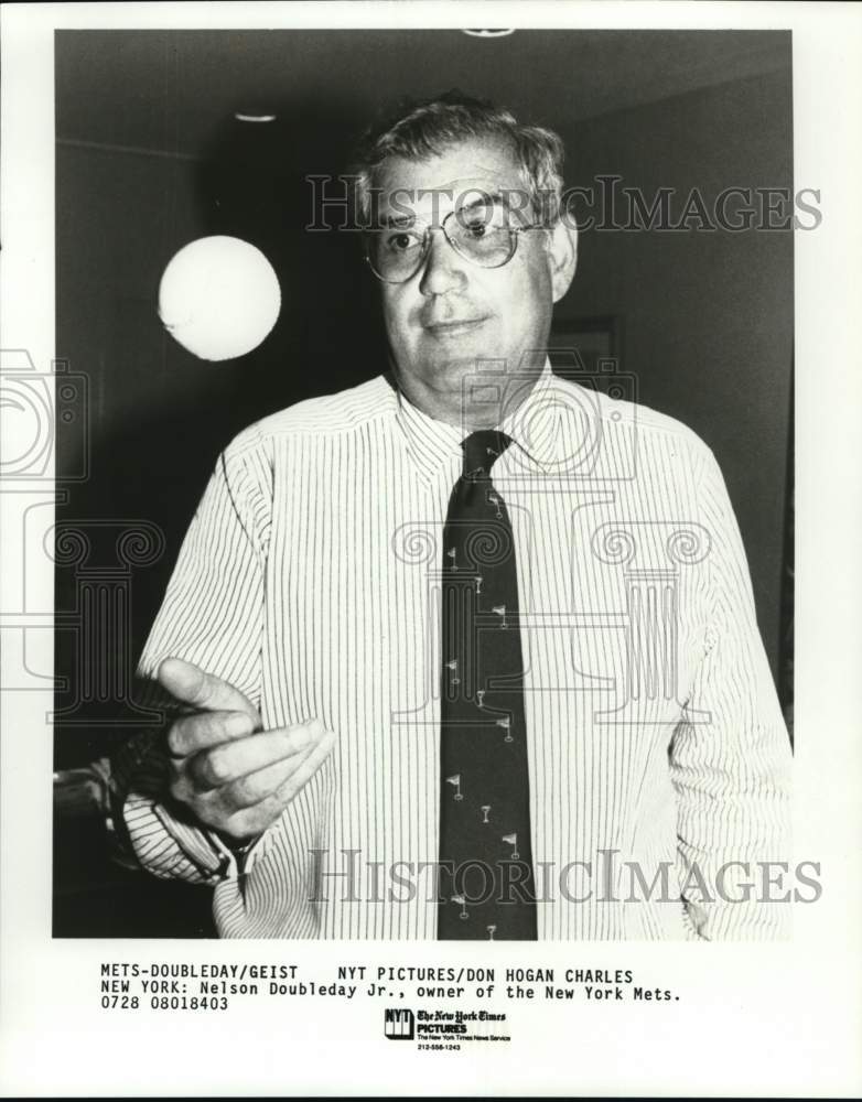 1984 Press Photo New York Mets baseball team owner Nelson Doubleday Jr- Historic Images