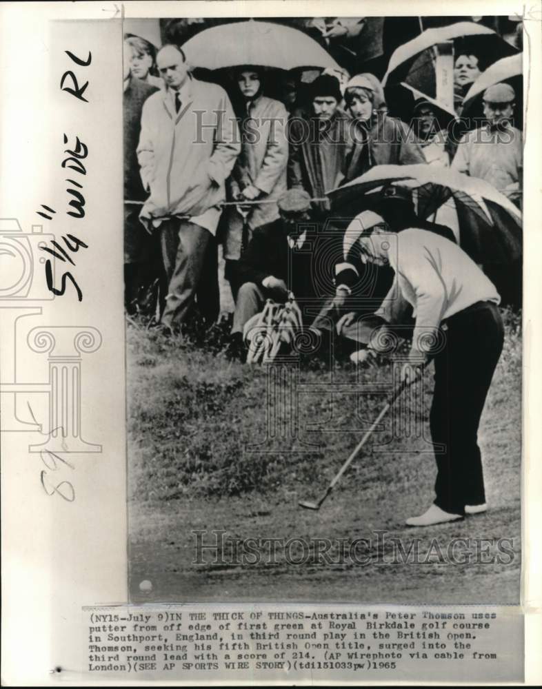 1965 Press Photo Golfer Peter Thomson, British Open golf tournament, England- Historic Images