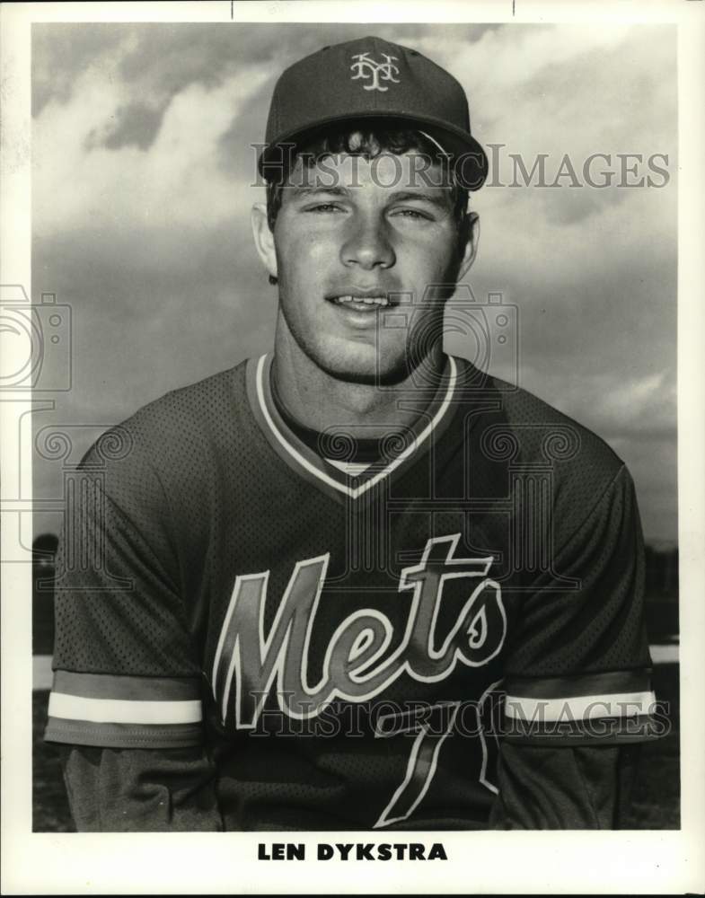 1989 Press Photo New York Mets player Len Dykstra, Baseball - pis08741- Historic Images