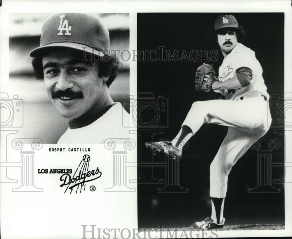 1980 Press Photo Los Angeles Dodgers baseball player Robert Castillo - pis11005- Historic Images