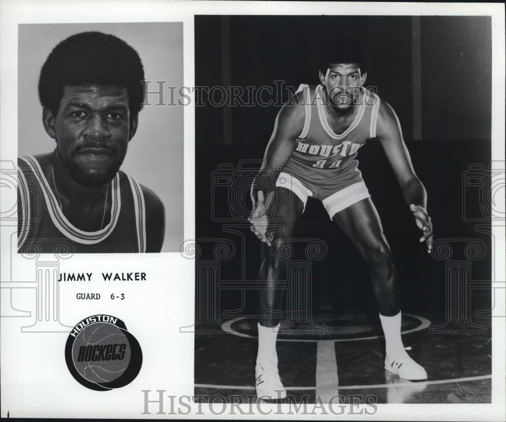 1973 Press Photo Houston Rockets guard Jimmy Walker, basketball player- Historic Images