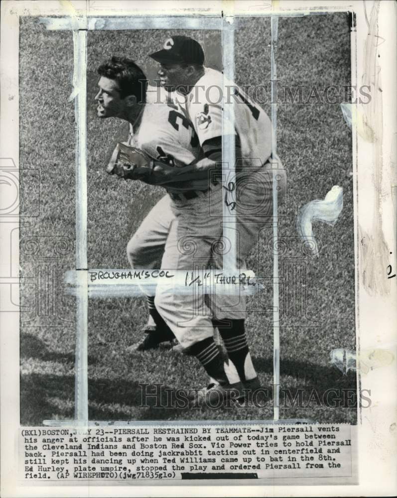 1980 Press Photo Baseball player Jim Piersall & Vic Power, Boston - pis15942- Historic Images
