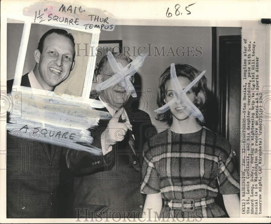 1962 Press Photo Baseball's Stan Musial, daughter Geraldine, Senator Edward Long- Historic Images