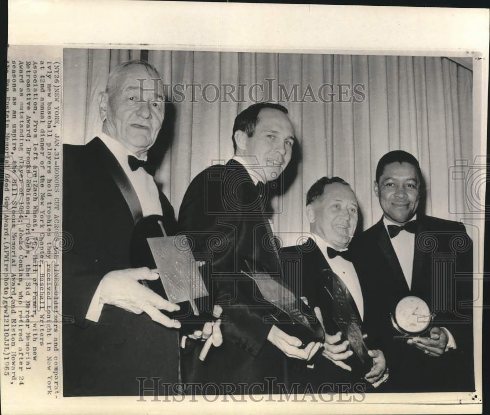 1965 Press Photo Honorees At New York Dinner Of Baseball Writers Association- Historic Images