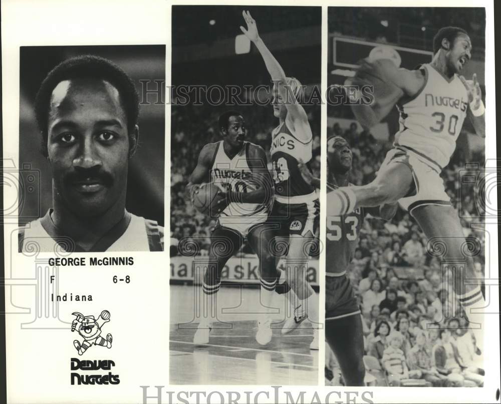 Press Photo Denver Basketball Team Player George McGinnis From Indiana In Action- Historic Images