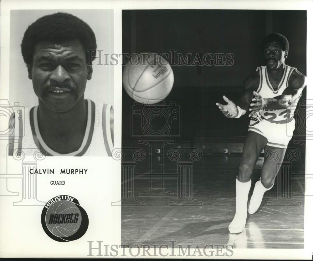 1975 Press Photo Houston Rockets Basketball Team Guard Calvin Murphy In Practice- Historic Images