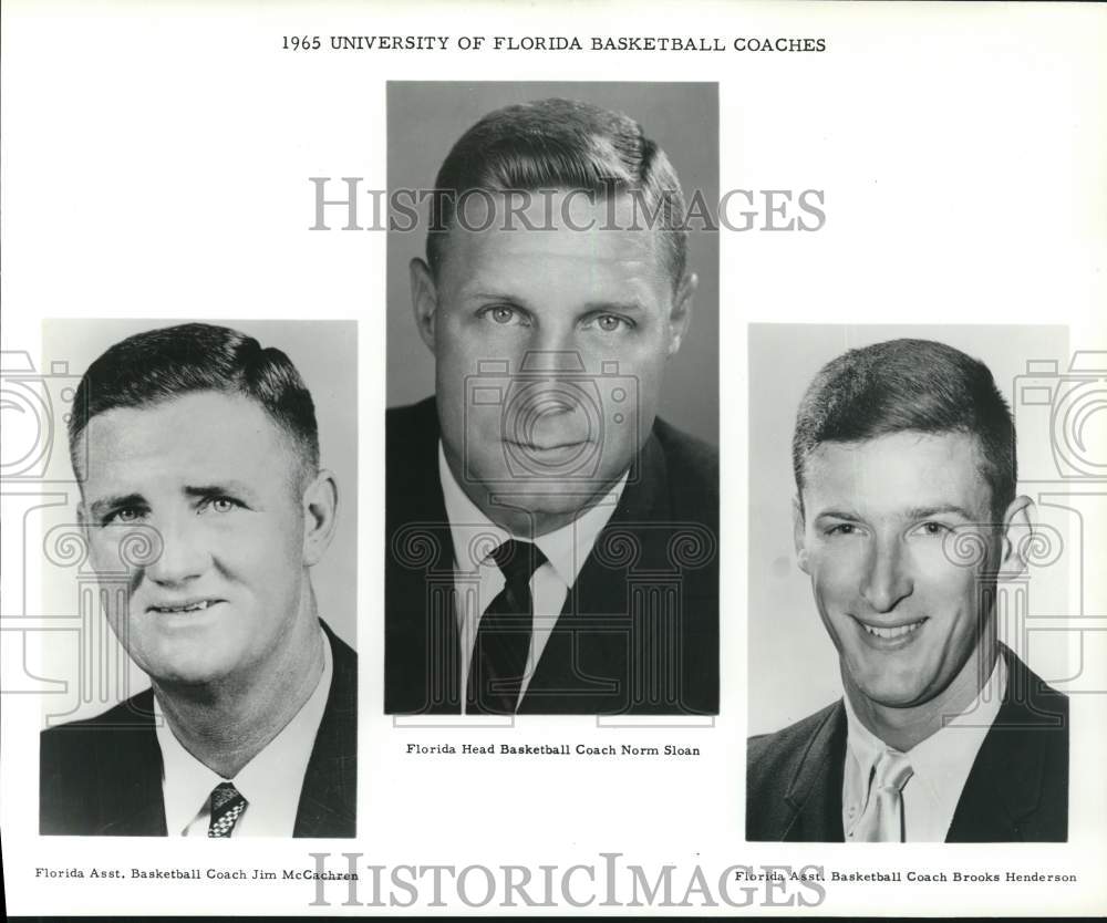 1966 Press Photo Florida Basketball Coaches McMachren, Sloan And Henderson- Historic Images