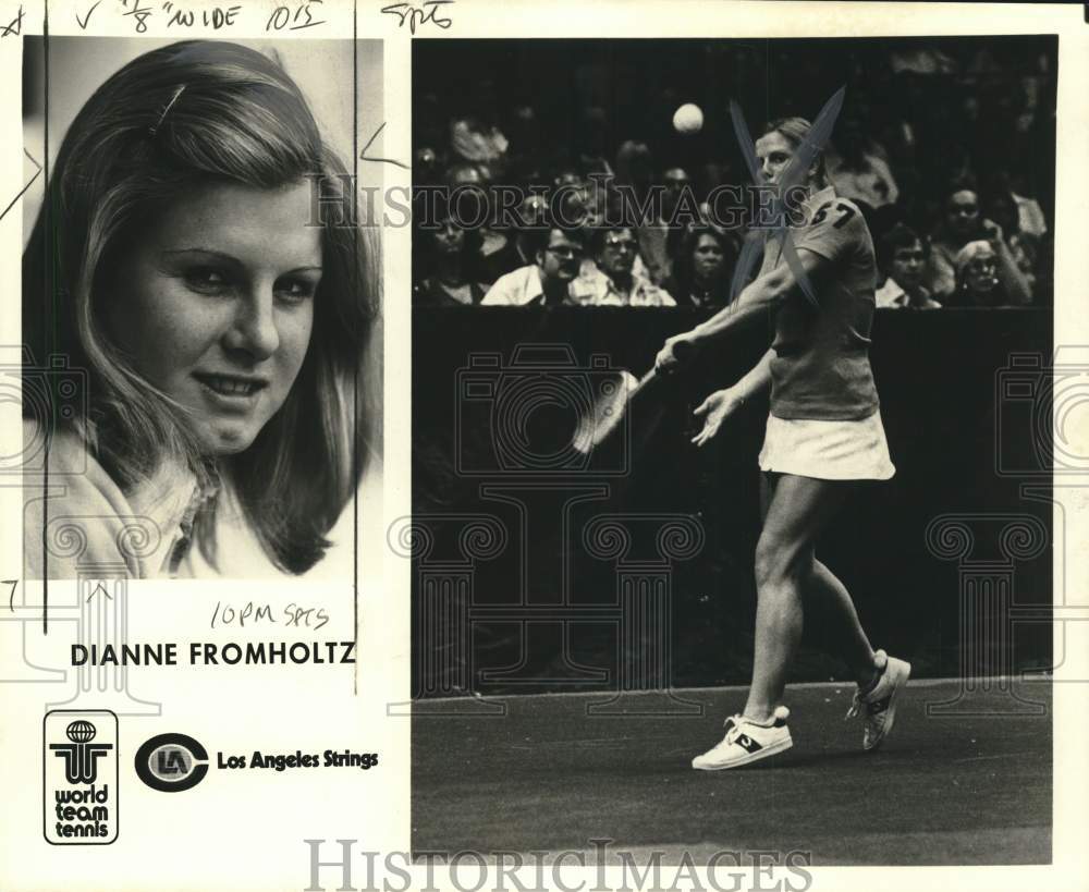 1977 Press Photo World Team Tennis&#39; Dianne Fromholtz Of Los Angeles Strings- Historic Images