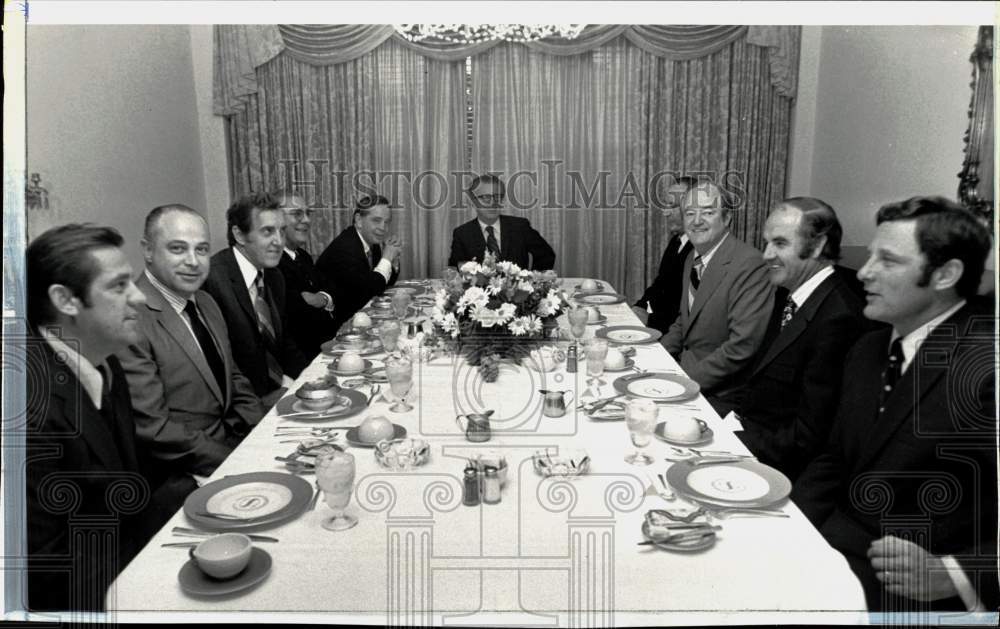 1972 Press Photo Democratic party members at dinner party in Washington DC