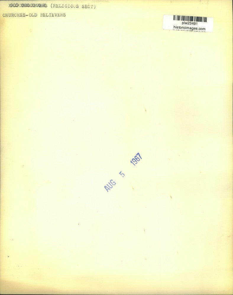 1967 Press Photo "Old Believer" colony members in Woodburn, Oregon - piw23491