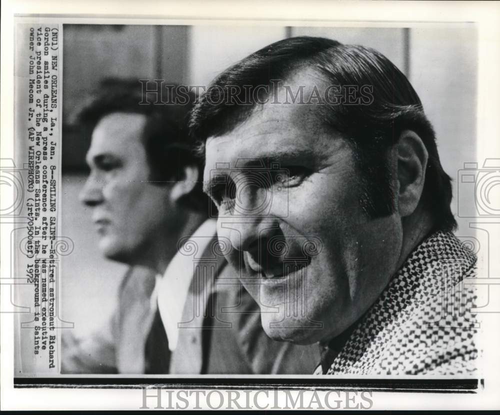 1972 Press Photo New Orleans Saints officials Richard Gordon & John Mecom Jr, LA- Historic Images