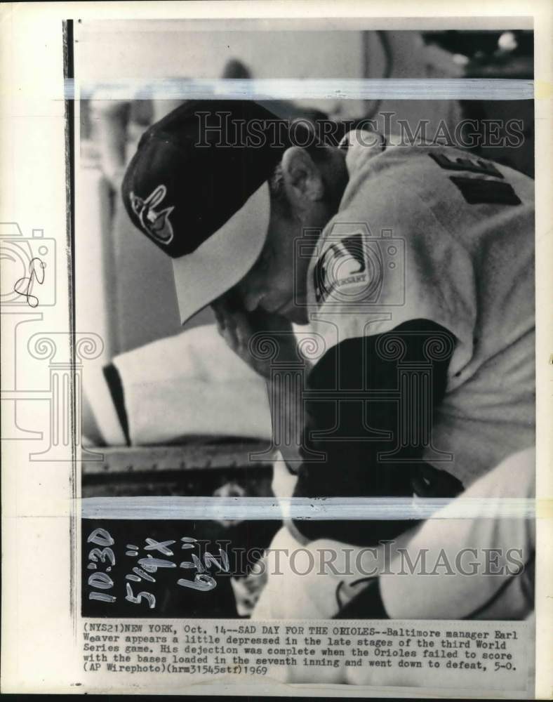 1969 Press Photo Baseball player & manager Earl Weaver, New York - pix06185- Historic Images