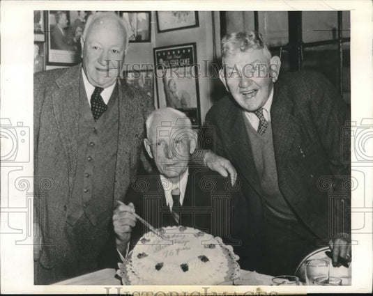 1944 Press Photo Griffith Celebrates 75th Birthday With Old Friends, Washington- Historic Images