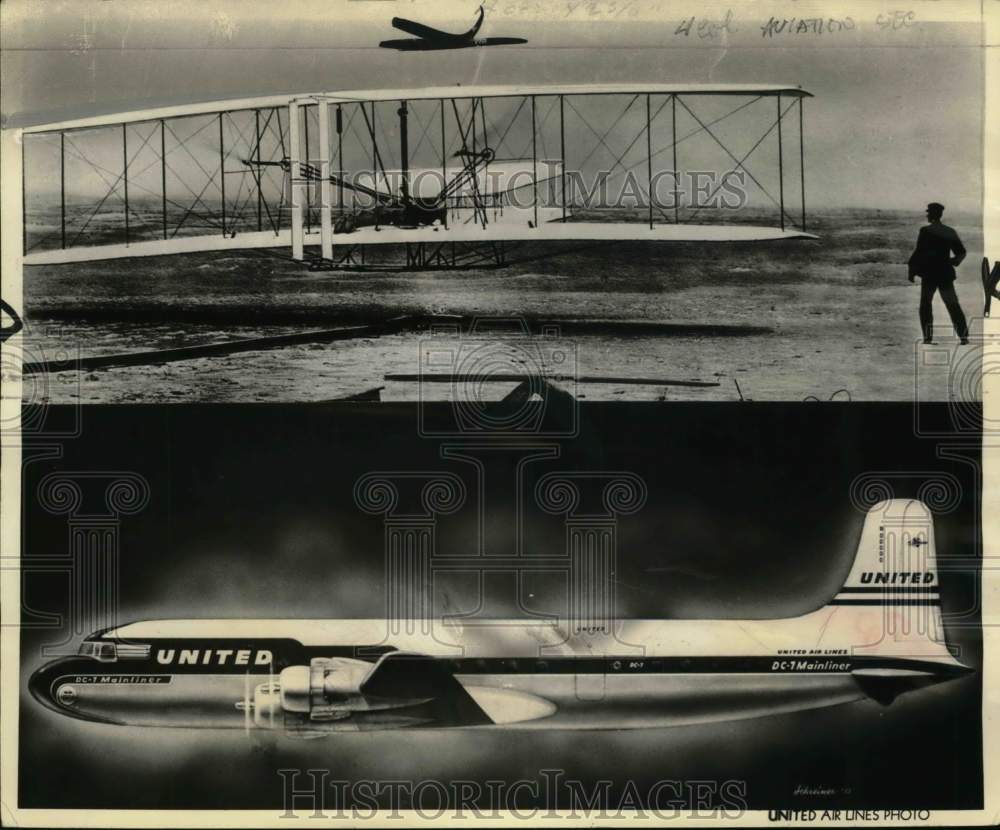 1954 Press Photo 50th anniversary of aviation commemorated - pix08206- Historic Images