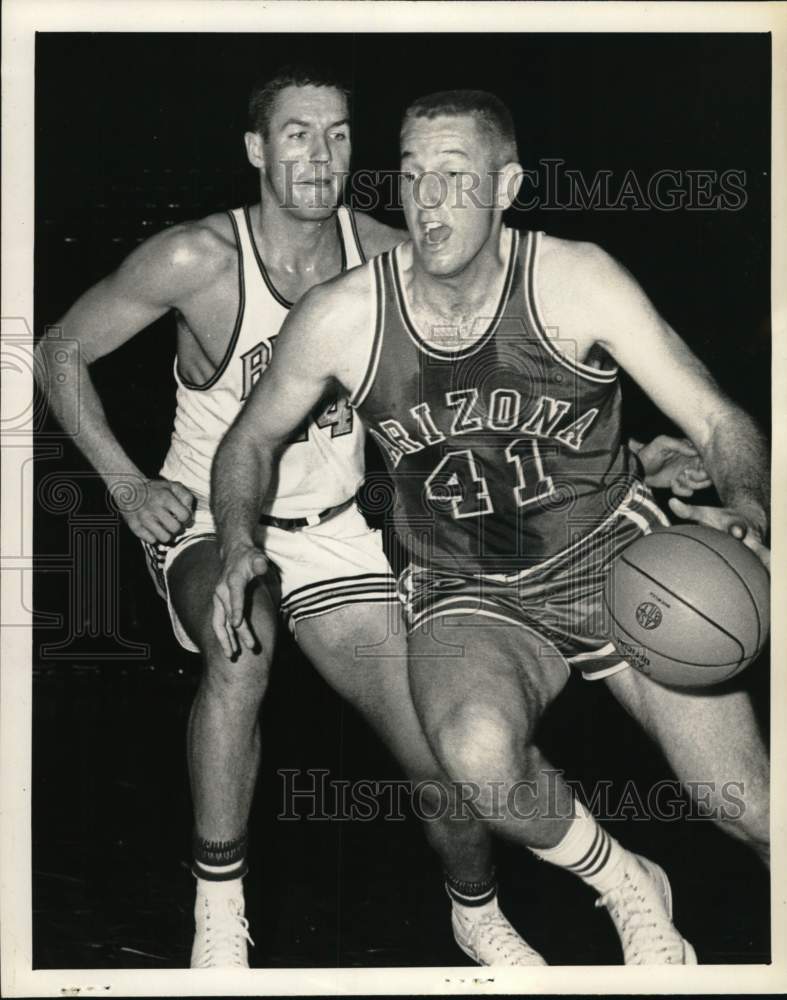 1965 Press Photo Bob Hansen & Bruce Steckel, college basketball, Seattle, WA- Historic Images