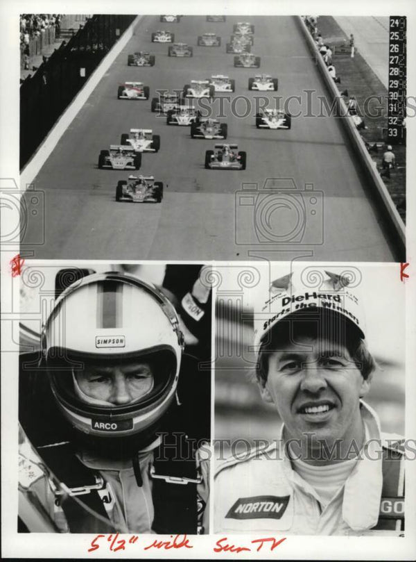 1982 Press Photo Auto Racer Tom Sneva of Spokane at indy-car race ...