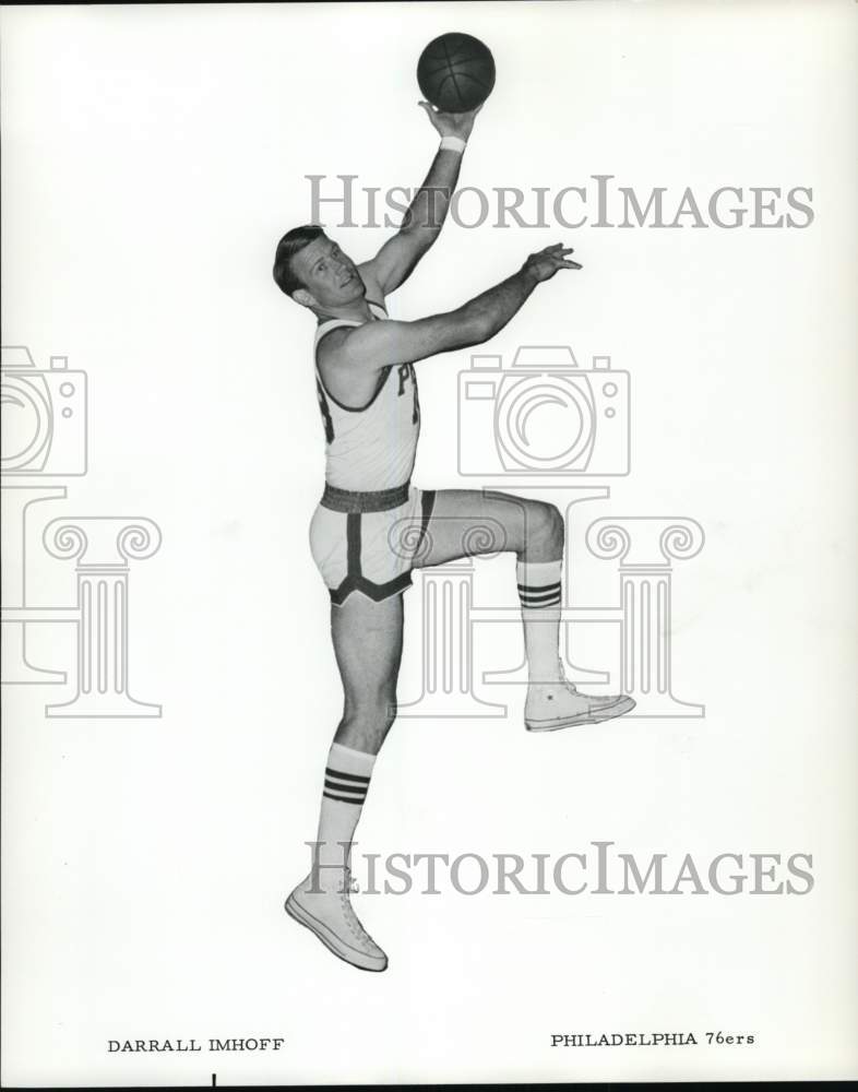 1969 Press Photo Philadelphia 76ers&#39; basketball player Darrall Imhoff- Historic Images