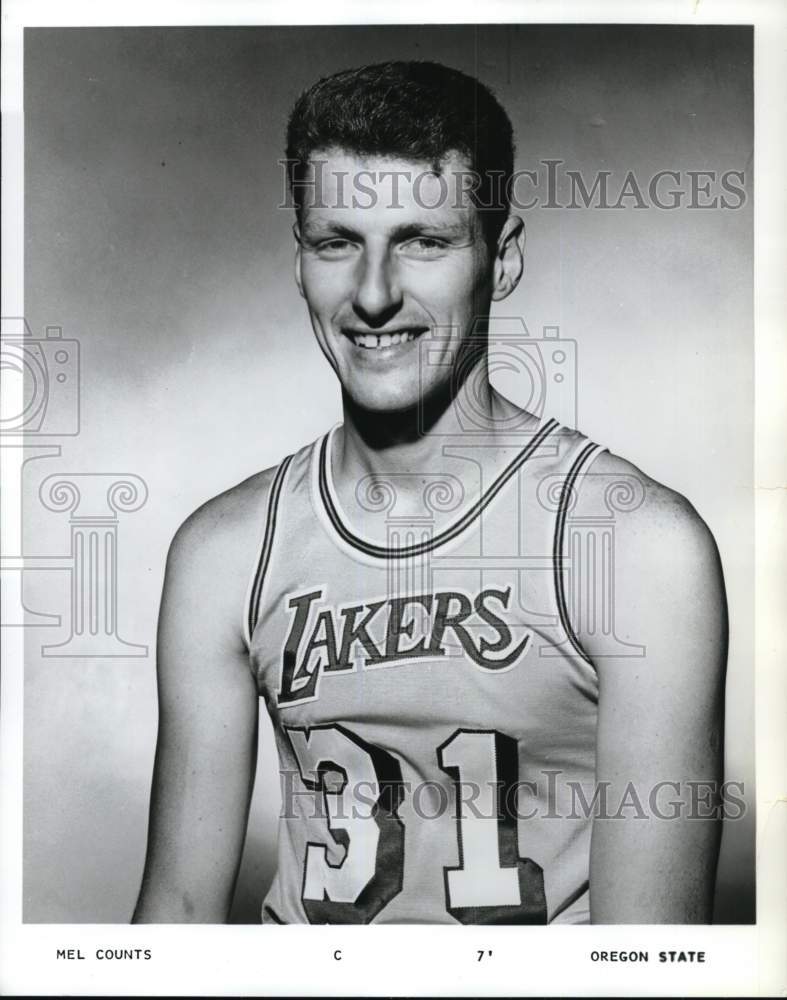 1969 Press Photo Los Angeles Lakers' basketball player Mel Goose - pix12693- Historic Images