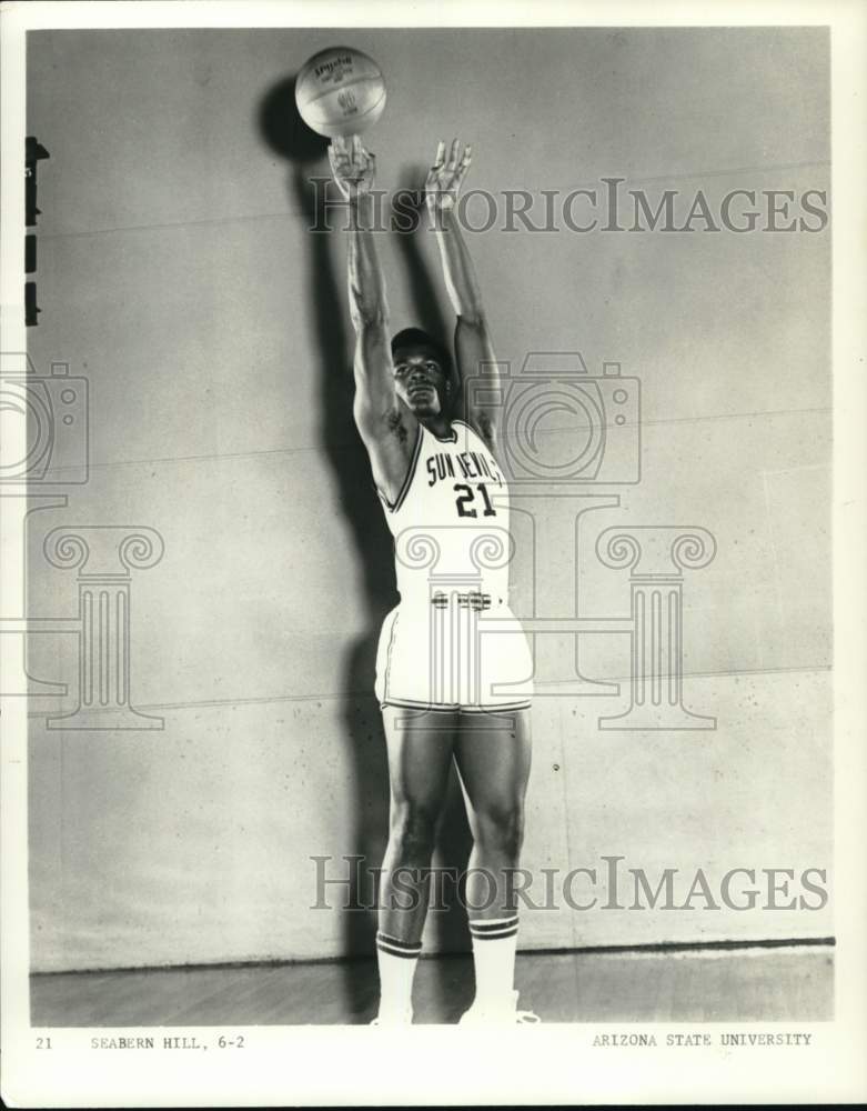 1969 Press Photo Arizona State University's basketball player Seabern Hill- Historic Images