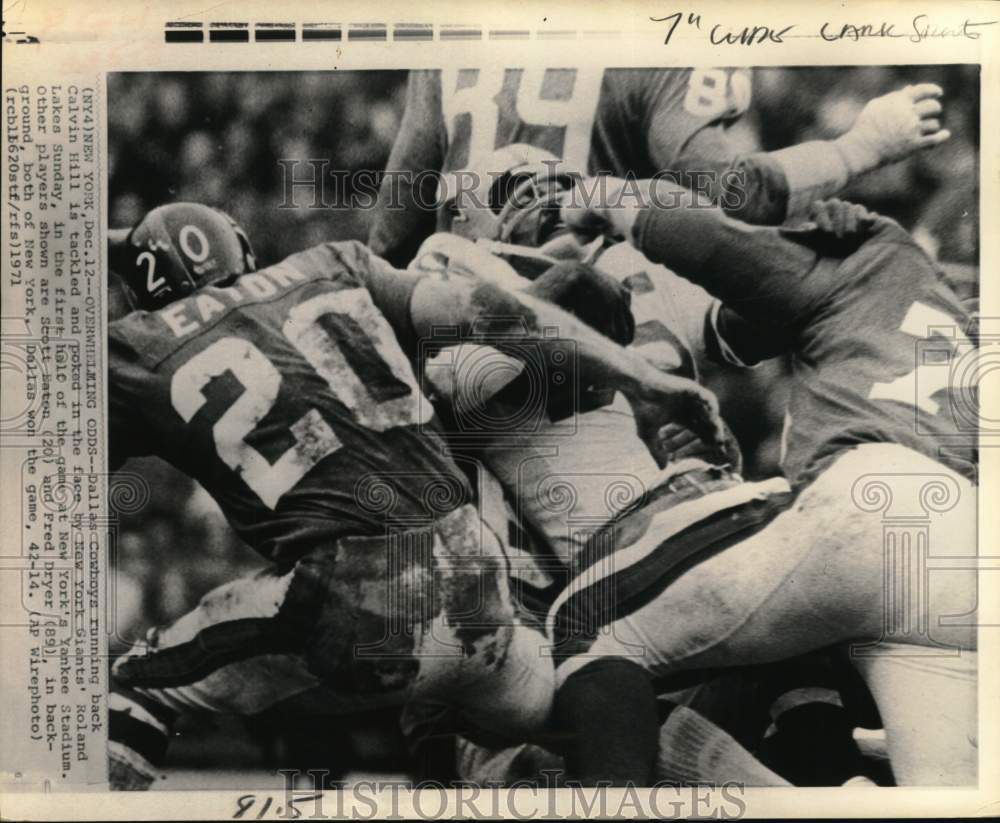 1971 Press Photo Dallas Cowboys &amp; New York Giants&#39; football game, New York- Historic Images