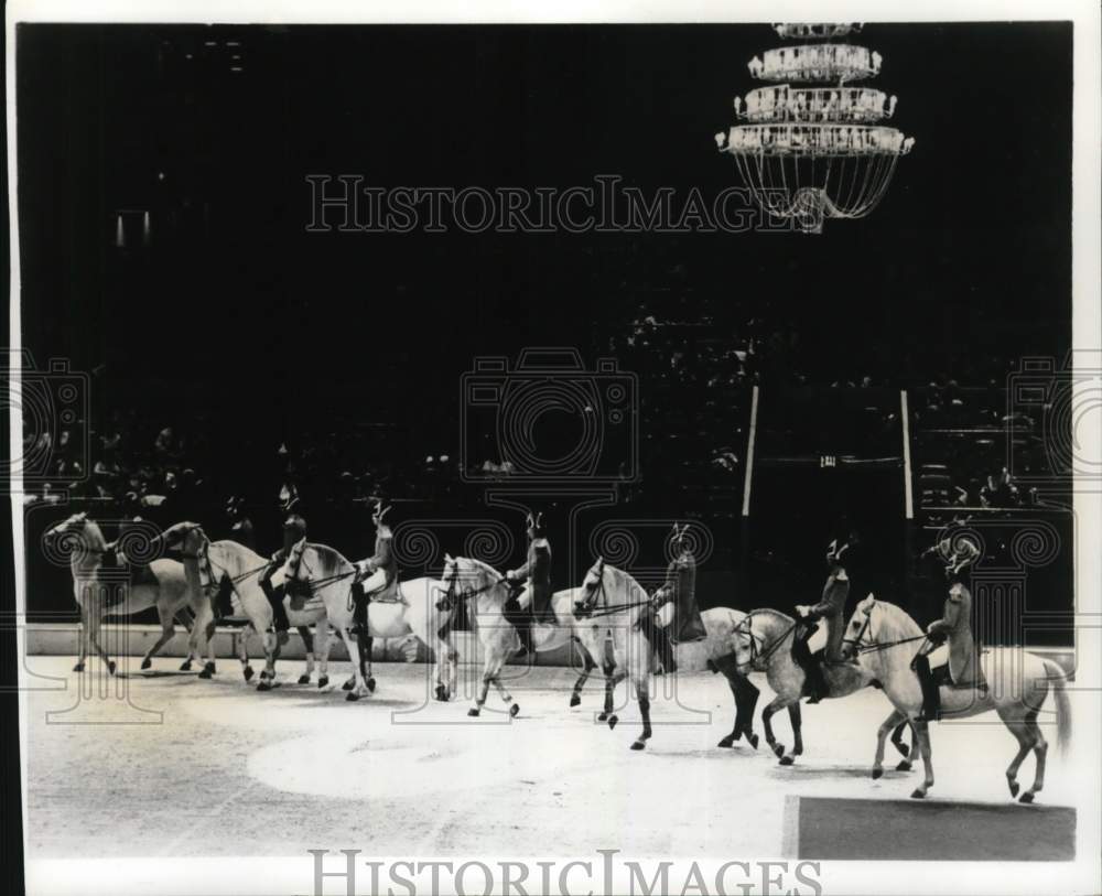 1973 Press Photo Grand Quadrille, Royal Lipizzan Stallion Show, Equestrian- Historic Images