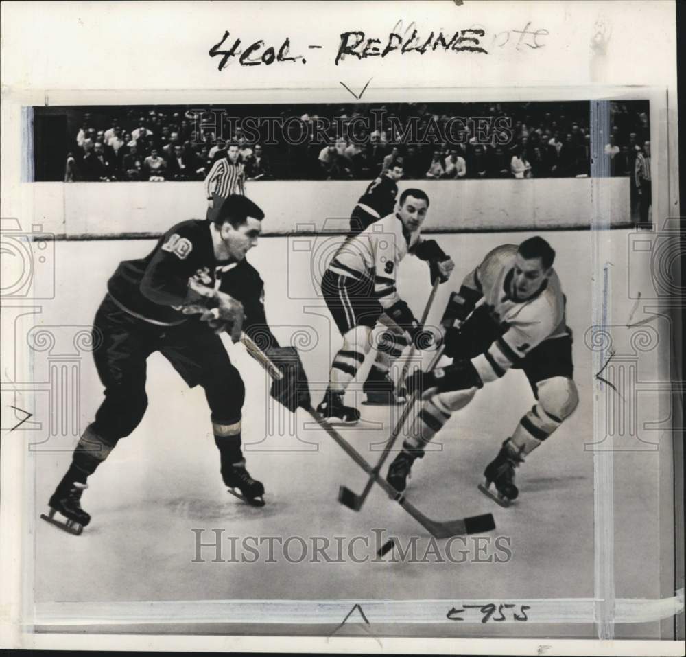 1961 Press Photo Hockey players Marc Boileau, Arlo Goodwin & Eddue Dudych- Historic Images