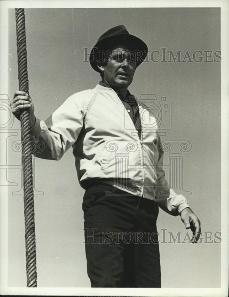 1965 Press Photo Stuntman Stuart Whitman stars in "The Highest Fall of All"- Historic Images