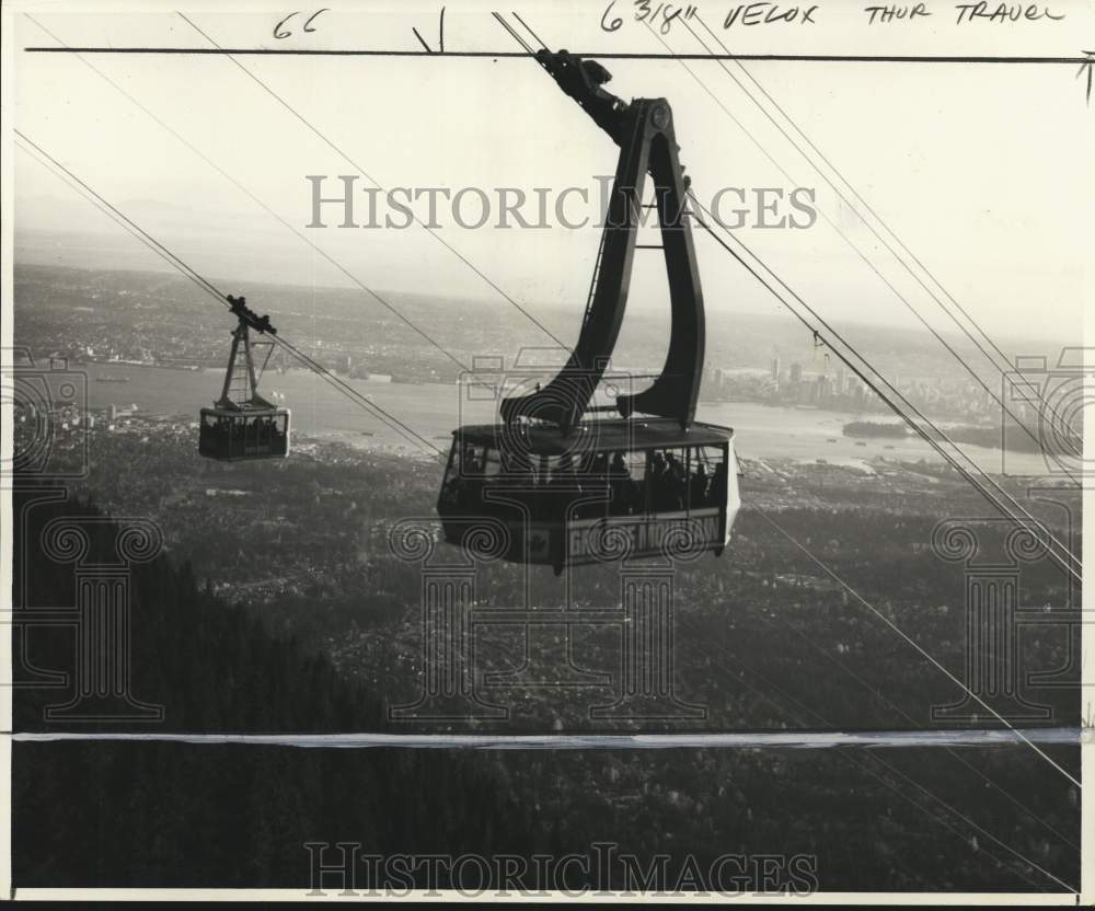 1977 Press Photo The Sky Ride, Grouse Mountain Resort, Vancouver, Canada- Historic Images