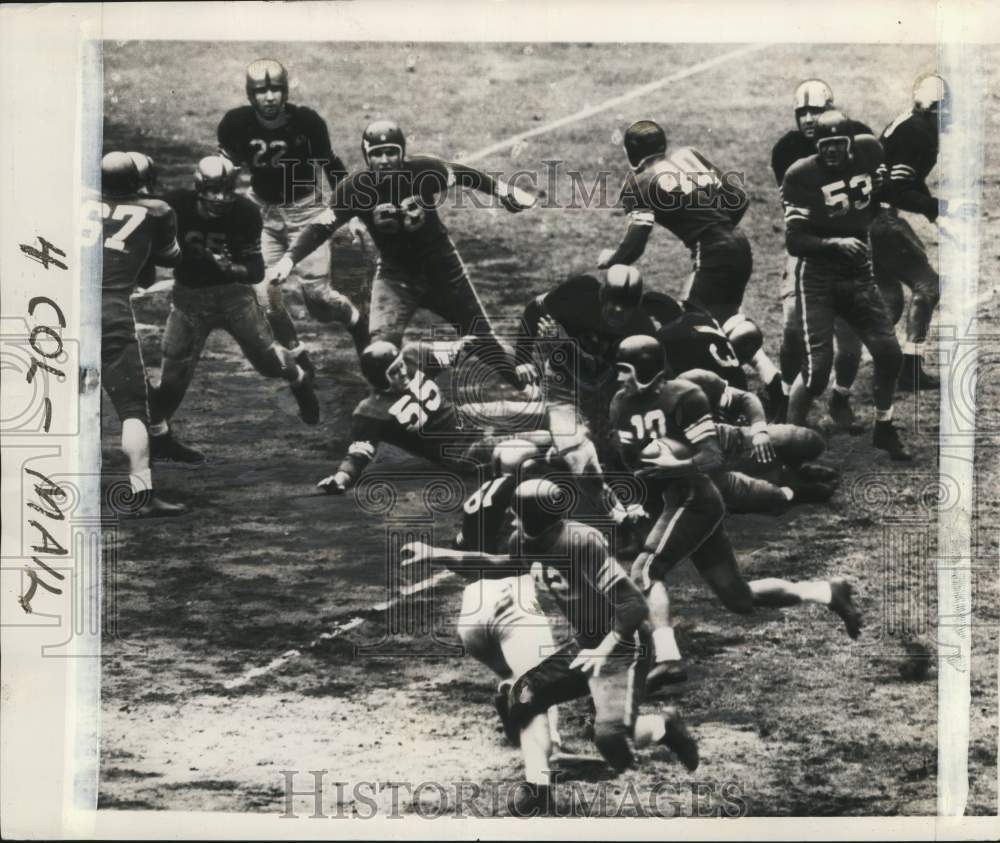 1946 Press Photo Duke Blue Devils &amp; Army West Pointers&#39; football game- Historic Images