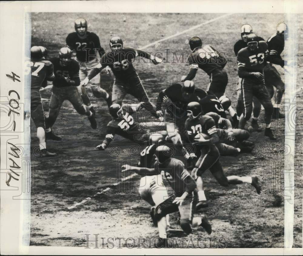 1946 Press Photo Duke Blue Devils & Army West Pointers' football game- Historic Images